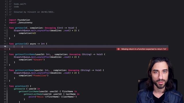 Experimenting with async & await in Swift смотреть онлайн
