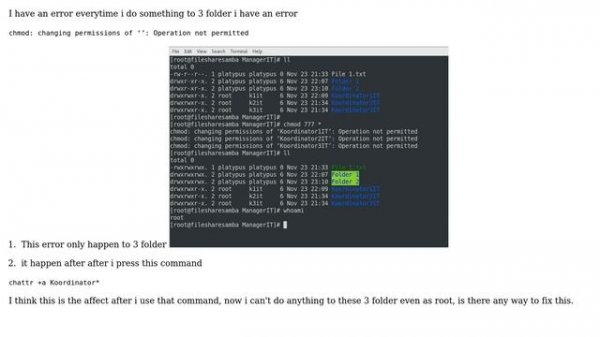 Unix & Linux: chmod: changing permissions of Operation not permitted