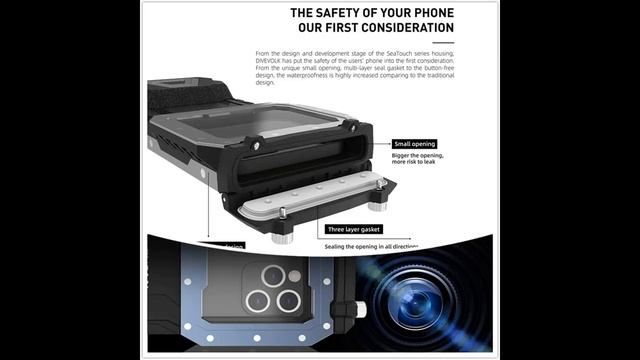 DIVEVOLK Underwater housing Seatouch 4 Max Diving Phone case смотреть онлайн