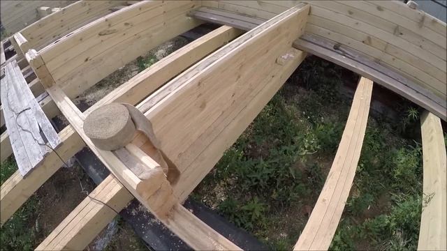 Продолжение сборки коробки дома из профилированного бруса смотреть онлайн