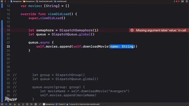 iOS Dev 17: Semaphore vs DispatchGroup | Swift 5, XCode 11 смотреть онлайн