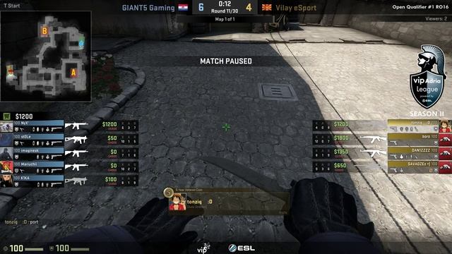 [ADRIA] ESL VAL Season II CS:GO Open Qualifier #1 | Giant5 vs.Vilay eSport смотреть онлайн