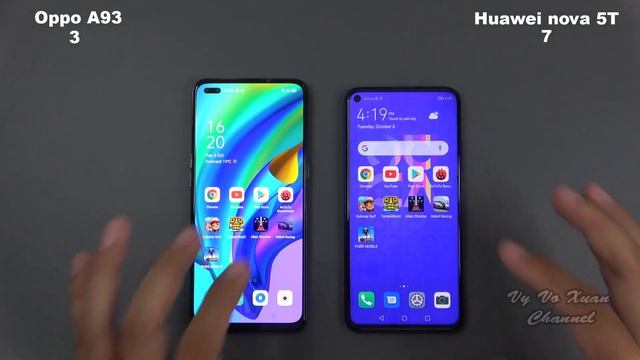 Oppo A93 vs Huawei nova 5T | SpeedTest and Camera comparison смотреть онлайн