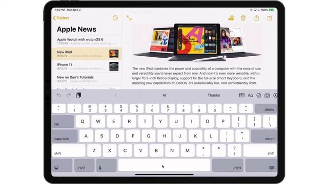 Moving the Cursor on an iPad with iPadOS смотреть онлайн