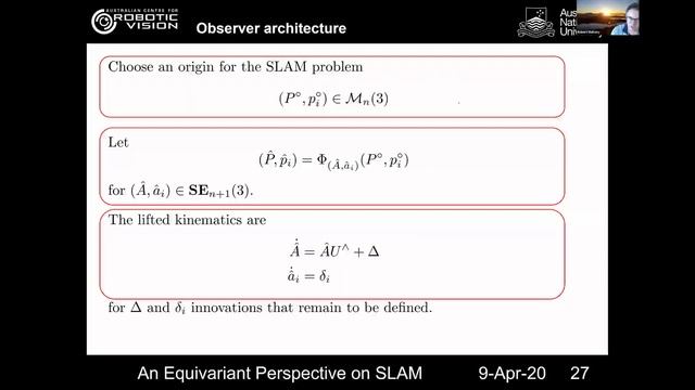 Prof. Robert Mahony, An Equivariant Perspective on Spatial Awareness смотреть онлайн