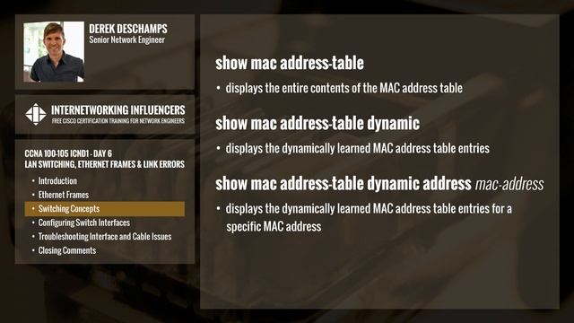 CCNA 100-105 ICND1 - Day 6: LAN Switching, Ethernet Frames & Link Errors - Free Cisco Training смотреть онлайн