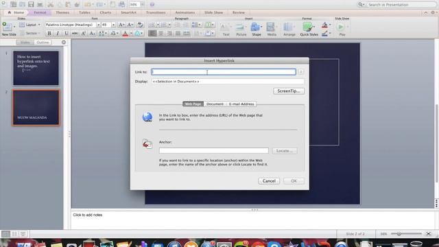 How to Insert hyperlink onto Powerpoint for Mac смотреть онлайн