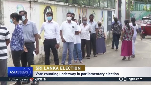 Vote counting underway in Sri Lanka's parliamentary election смотреть онлайн