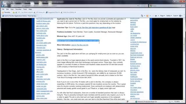 Jack in the Box Job Application Online смотреть онлайн