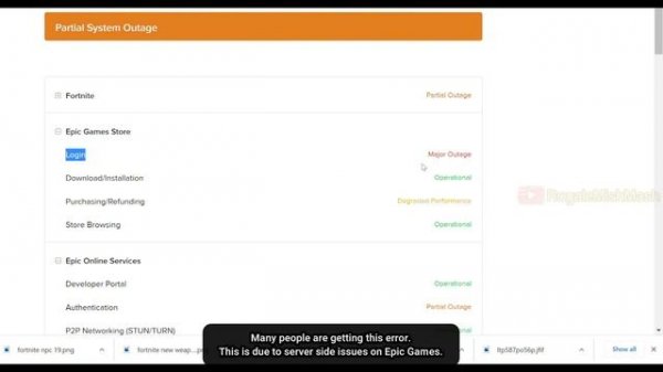 Epic Games THE REQUEST COULD NOT BE COMPLETED! Fortnite Epic Games Login Error!