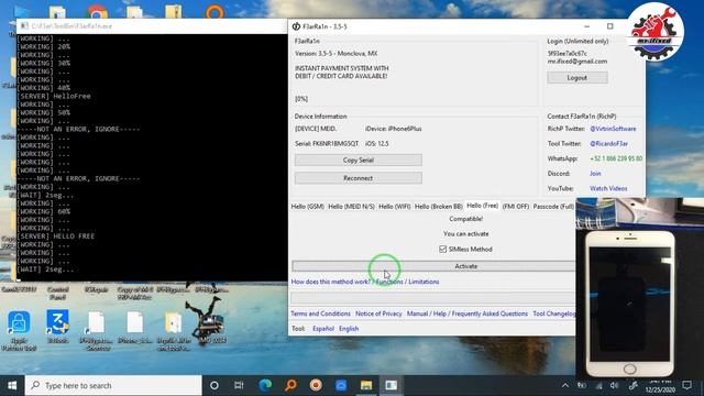 Iphone 5s/6/ 6plus IOS 12.5 Untethered Bypass 100% Free смотреть онлайн
