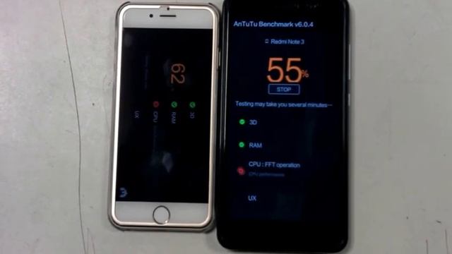 Iphone 6 vs Xiaomi Redmi Note 3 Antutu 1/50 смотреть онлайн