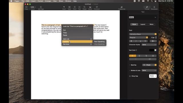 How to Activate the Text to Speech Feature in Apple Pages смотреть онлайн