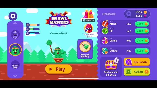 Brawl Masters - Gameplay Walkthrough Part 2 - Cactus Wizard & Lumberjack Bill(iOS, Android) смотреть онлайн