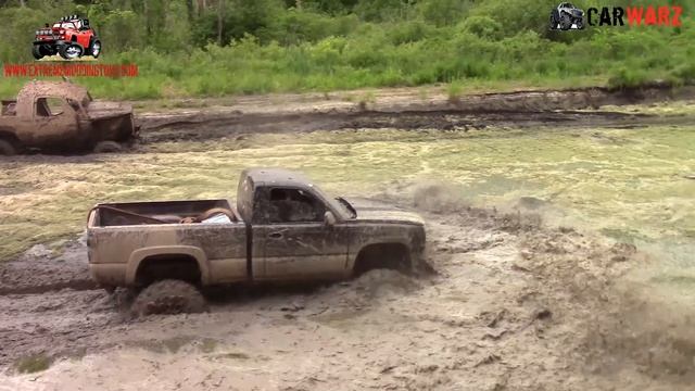 Black Chevy Attempts The Mega Pit At Orleans Michigan Mudfest Spring 2016 смотреть онлайн