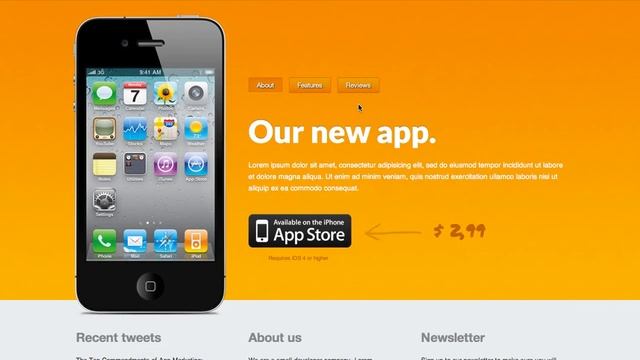 Cool iPhone app website template/theme - showcase #9 смотреть онлайн