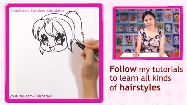 How to Draw a Yandere Simulator Chibi CUTE + EASY | Fun2draw Online Anime Lessons смотреть онлайн