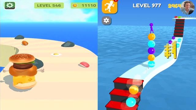 Sandwich Runner Vs Stack Rider Android iOS Mobile Gameplay Walkthrough 118 смотреть онлайн