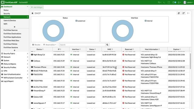 Fortigate 60F dhcp reservation смотреть онлайн