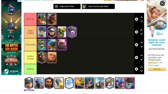 Clash Royale win condition tier list смотреть онлайн