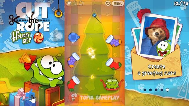 Cut the Rope: Holiday Gift - All Levels | 3 Star Walkthrough (iOS, Android) смотреть онлайн
