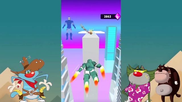 NOOB vs PRO vs HACKER Full Metal 3D Android iOS Oggy And Jack Voice смотреть онлайн