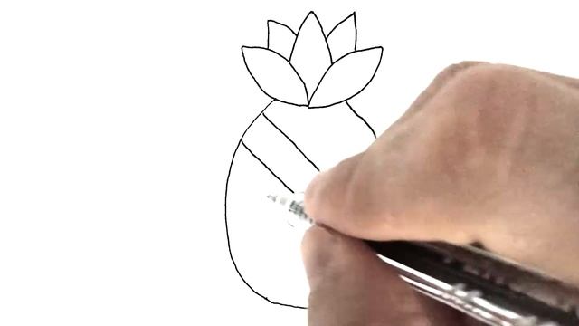 How to Draw a Pineapple 🍍 - VERY EASY Pineapple Drawing смотреть онлайн