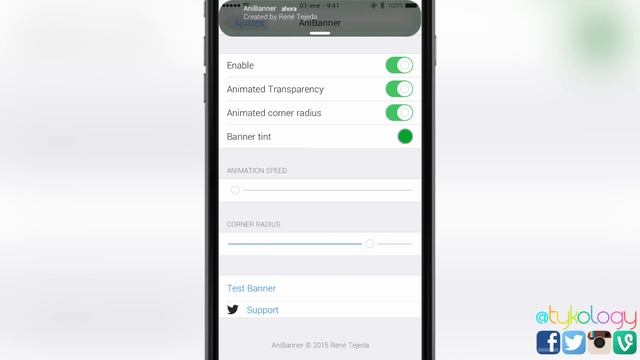AniBanner Cydia Tweak iOS 8 (BETA) смотреть онлайн