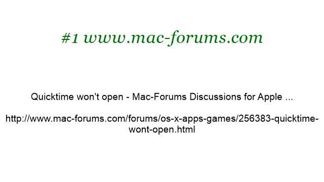 Quicktime Won't Open смотреть онлайн
