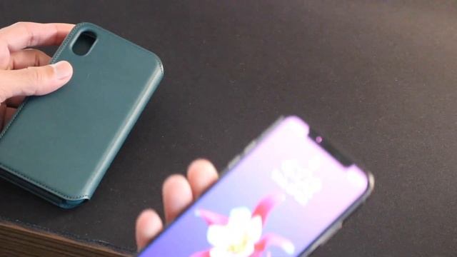 iPhone XS Leather Folio Forest Green смотреть онлайн