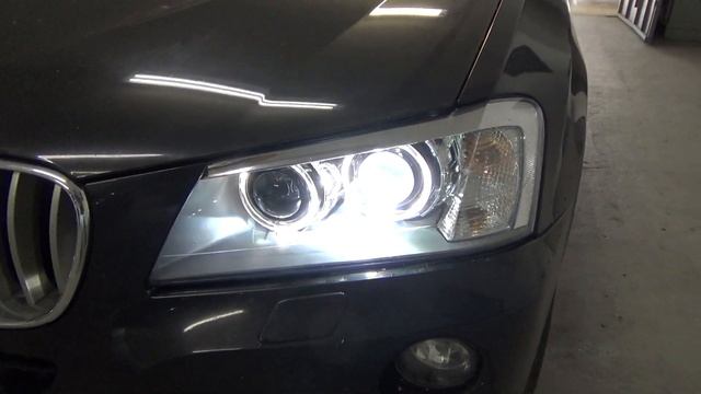 BMW X3 F25 -ремонт фар с заменой линз и полировкой стёкол смотреть онлайн