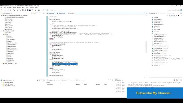 Ethernet Communication using TCP protocol in Zynq processor in VIVADO 2018.2. смотреть онлайн