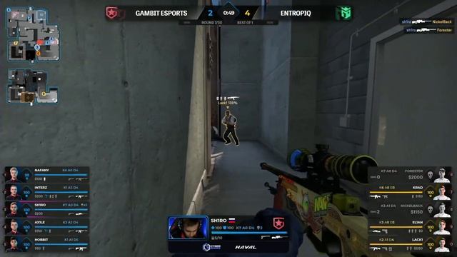 3 Быстрых минуса с AWP от Sh1ro на Вертиго, Gambit vs Entropiq, PGL Major Stockholm 2021 смотреть онлайн