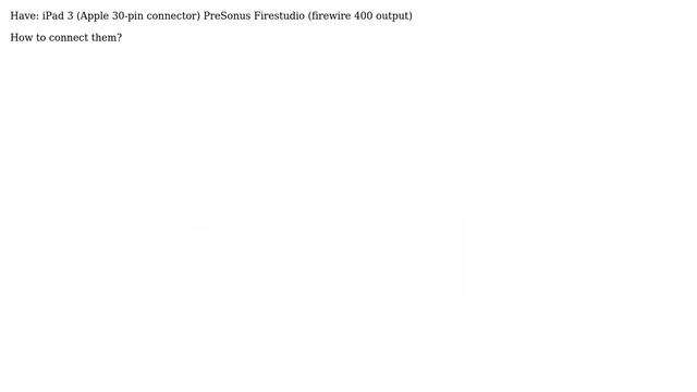 Apple: iPad 3 as recording device - How to Connect Firewire 400 from a PreSonus device смотреть онлайн