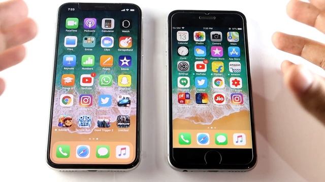 iPHONE X Vs iPHONE 6s | SPEED TEST смотреть онлайн