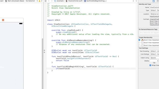 Xcode iOS Swift Programming Tutorial - How to Fix the Keyboard Overlapping the Text Field Issue смотреть онлайн