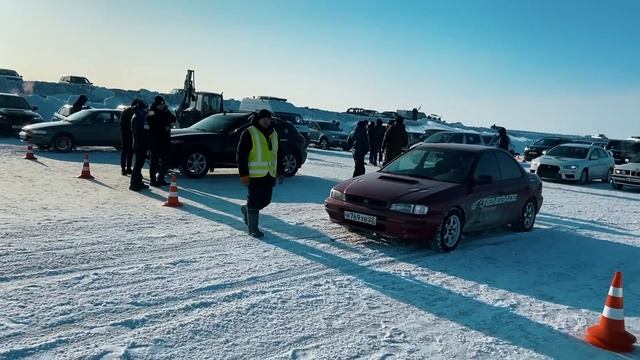 IceDrag: BMW 525ix Vs Evolution X Vs Subaru WRX GGA/GC8 Vs Audi A4 Quattro | All Michelin Type