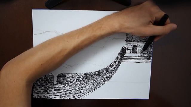 Drawing the Great Wall of China with a Fountain Pen смотреть онлайн