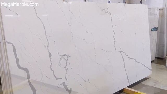 Calacatta Lincoln White Quartz Countertops смотреть онлайн
