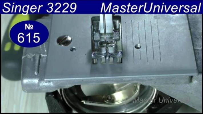 Как отрегулировать иголку по центру отверстия игольной пластины и на большом зигзаге. Видео № 615.