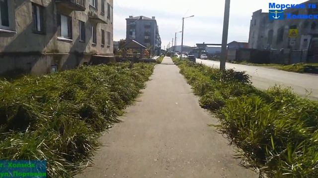Обзор домов и территории улицы Портовой города Холмск смотреть онлайн
