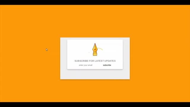 HTML and CSS Newsletter Design With Hover Effect смотреть онлайн