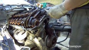 #11. Снимаем клапанную крышку М54 , снимаем ванос М54 , продолжаем разбирать БМВ е38