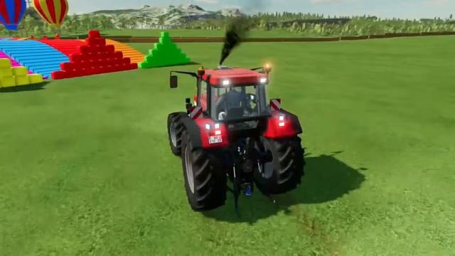 TRANSPORTING PIXAR CARS & FRUITS WITH COLORED & JOHN DEERE vs CLAAS vs TRACTORS - BeamNG.drive смотреть онлайн
