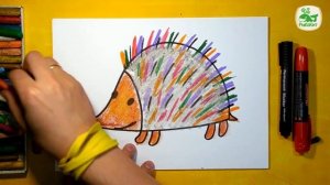 Как нарисовать ЁЖИКА - уроки рисования от РыбаКит