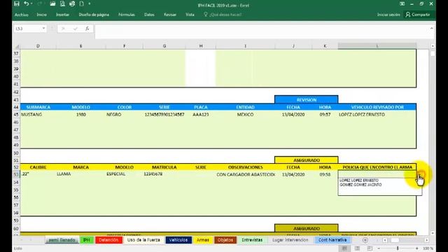 Llenado del Informe Policial Homologado 2019 en Excel смотреть онлайн