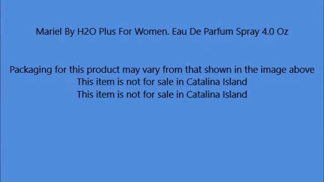 Mariel By H2O Plus For Women Eau De Parfum Spray 4 0 Oz смотреть онлайн