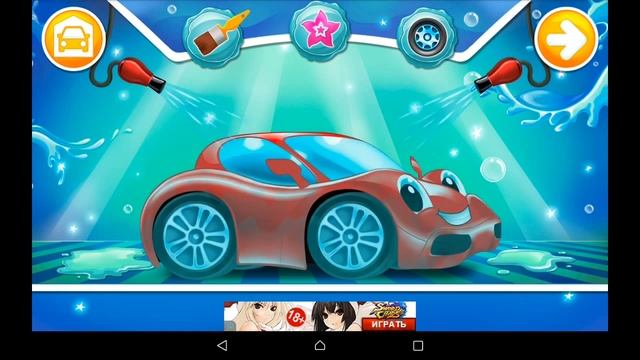 Washing red car cartoon like game Мойка красная машина мультик как игра смотреть онлайн