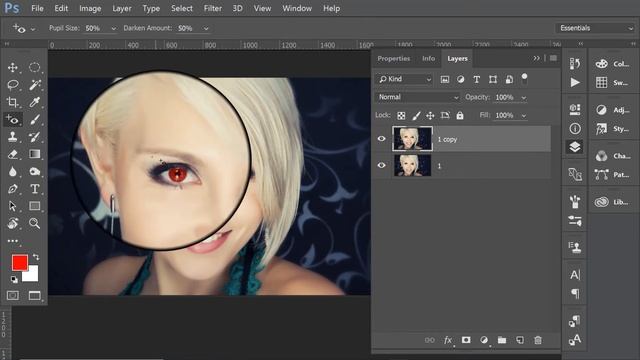 Как да премахнем червени очи с Photoshop смотреть онлайн