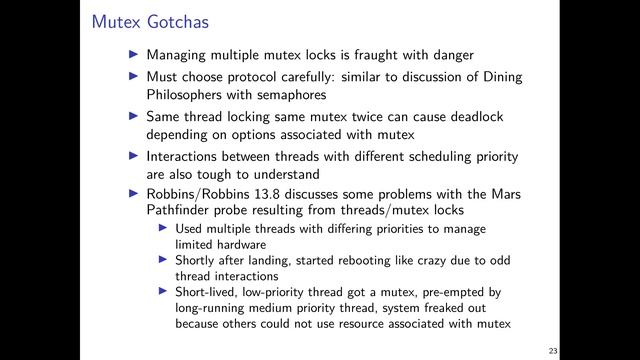 UMN CSCI 4061 13 Threads Part 2 смотреть онлайн